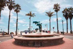 Santa Barbara dolphin fountain